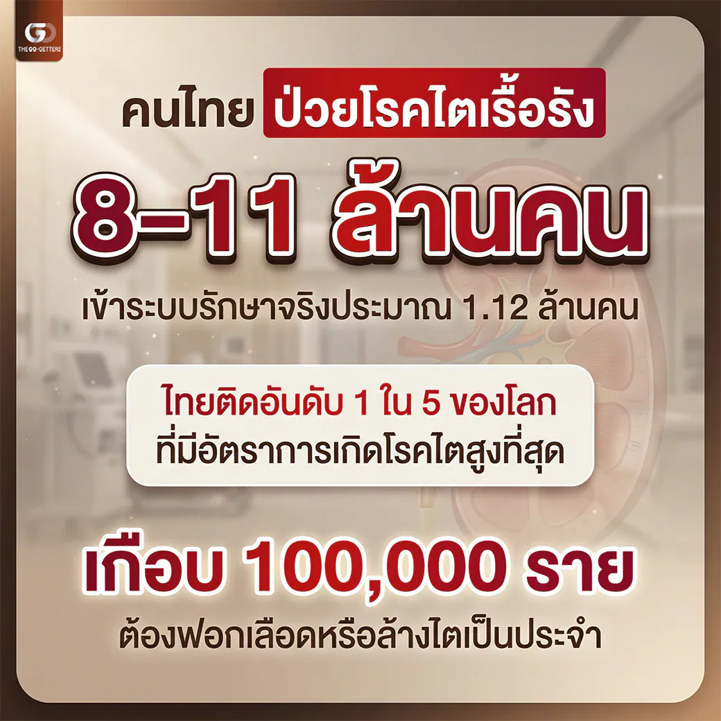 อินโฟกราฟิก สถิติสุขภาพไตของคนไทย
